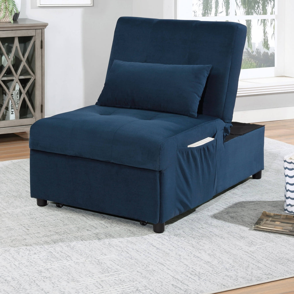 Grey Upholstered Futon Chair Y286