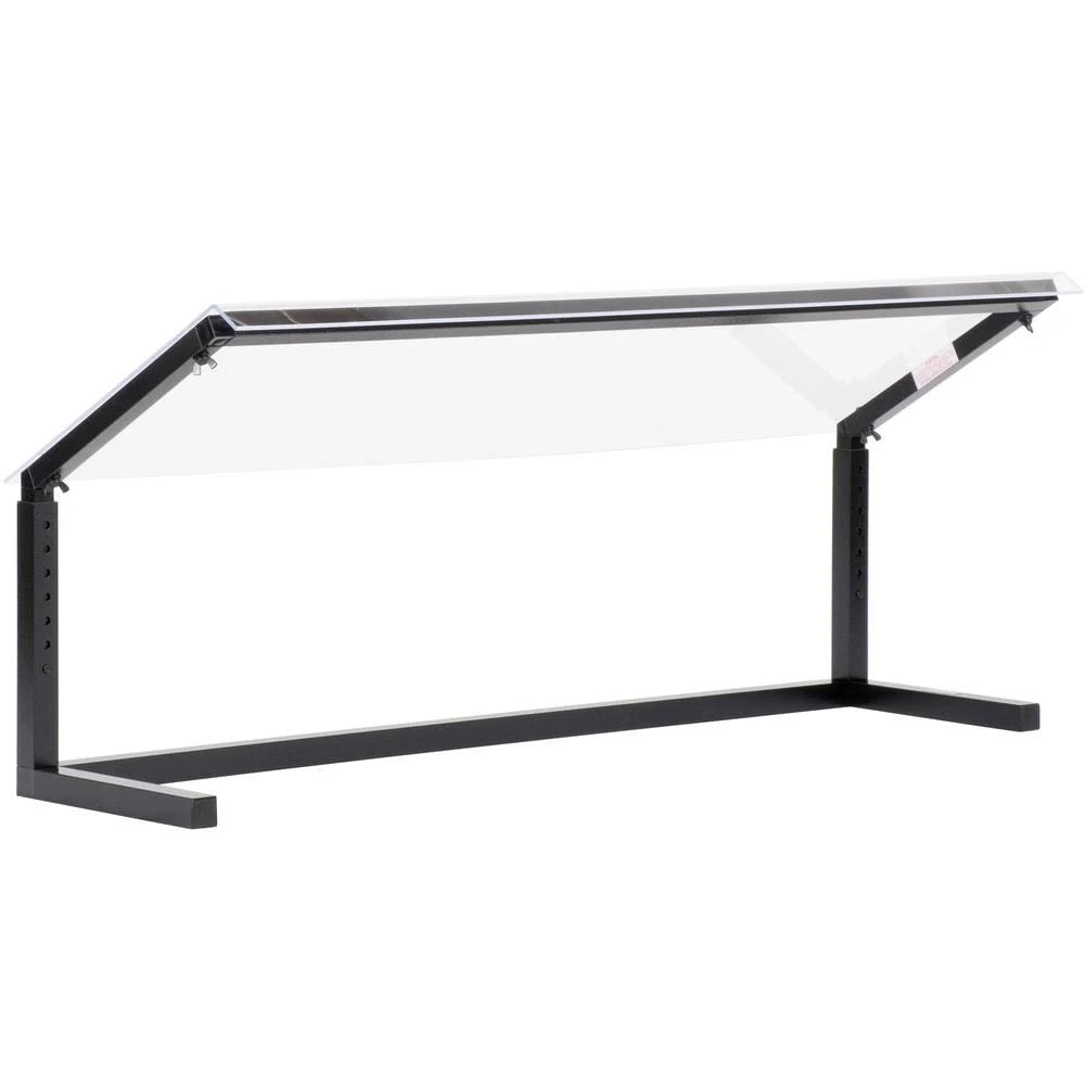 Black 48x22 Adjustable Single Sided Sneeze Guard F989342