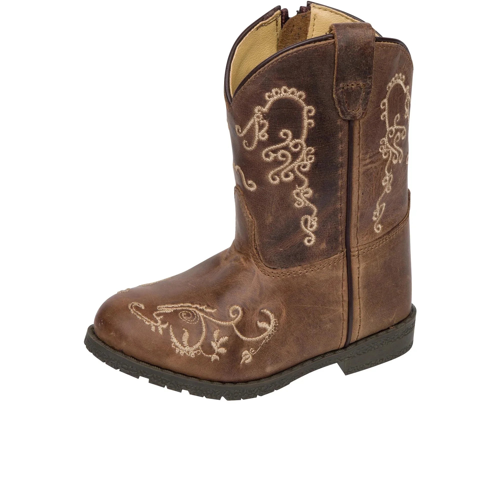 Toddler-Girls' Hopalong Western Boot Round Toe Distressed Brown 9 D(M) US Z448