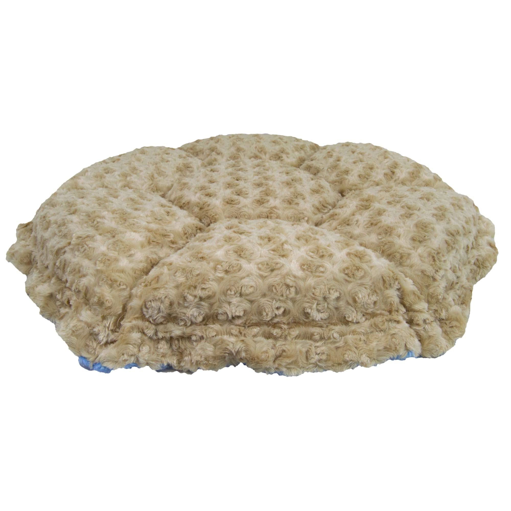 Ultra Plush Camel Rose Blue Sky Deluxe Dog Pet Cuddle Pod Bed, 30 inch x 30 inch B59215