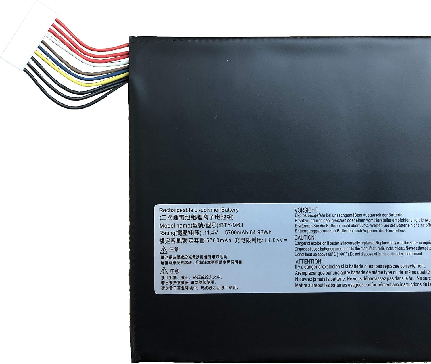 Laptop Battery Replacement for MSI GS63 GS73 WS63 Series Notebook, 64.98Wh 11.4V Pack of 2 L647366