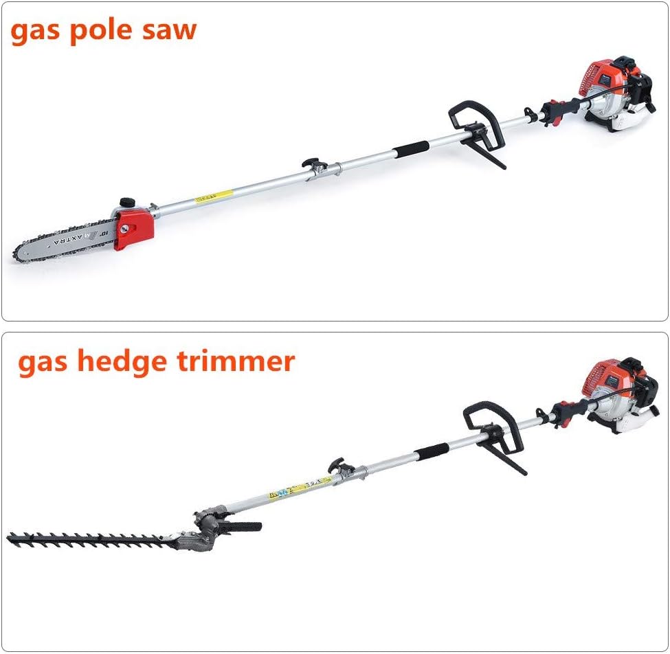Cordless Gas Pole Saw Hedge Trimmer Grass Brush Cutter Multifunctional Tool A480
