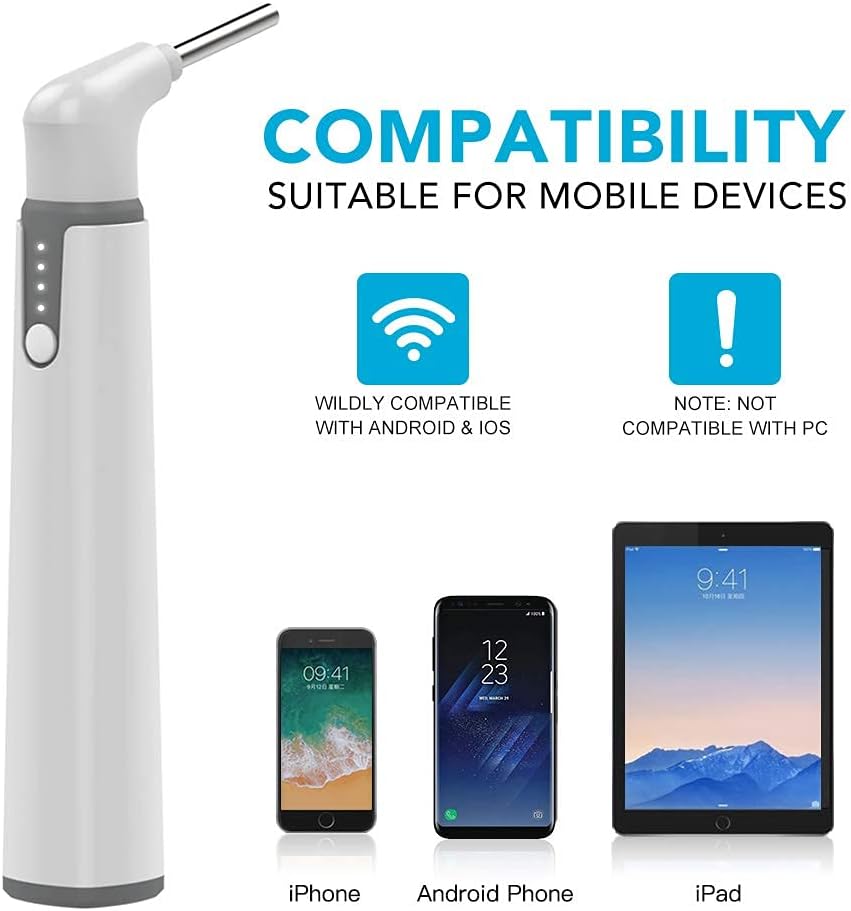 3.9mm Ultra-Thin WiFi Ear Scope Camera with 6 LED Lights B1367