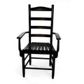 Woodleaf Black Ladder Back Arm Chair P56652