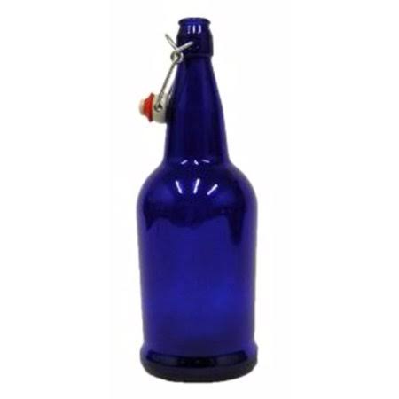 Cobalt Blue 16 oz Bottles Case of 12 with Caps P9550