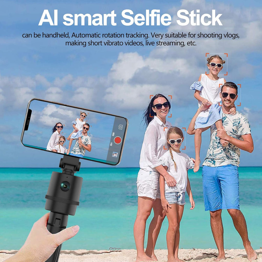 Auto Face Tracking 1080P Webcam with Magnetic Phone Holder and Tripod, PTZ Camera Plug and Play 360° Rotation, Pack of 2 Y658787