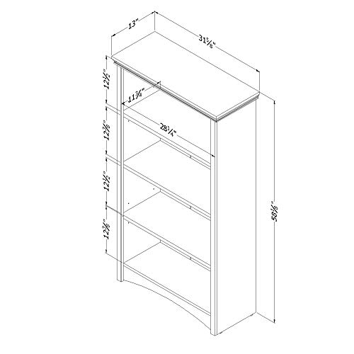Gray Maple 4-Shelf Bookcase F890440