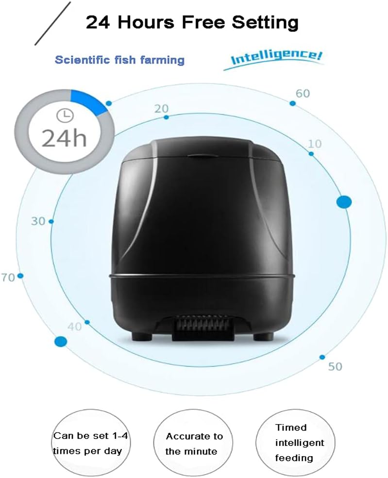 Automatic Fish Feeder Timer High Capacity Pond Fish Feeder D442