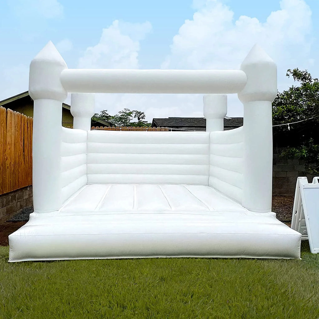 White Bounce House with Air Blower E11270