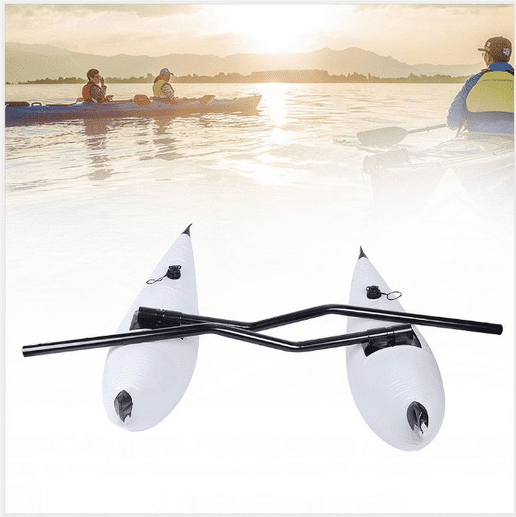 White 2Pcs Inflatable Kayak Outrigger Stabilizer Kit P6691