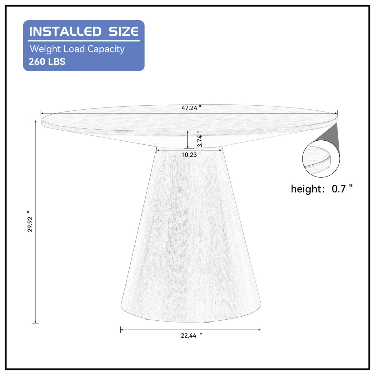 Black Round Dining Table I512