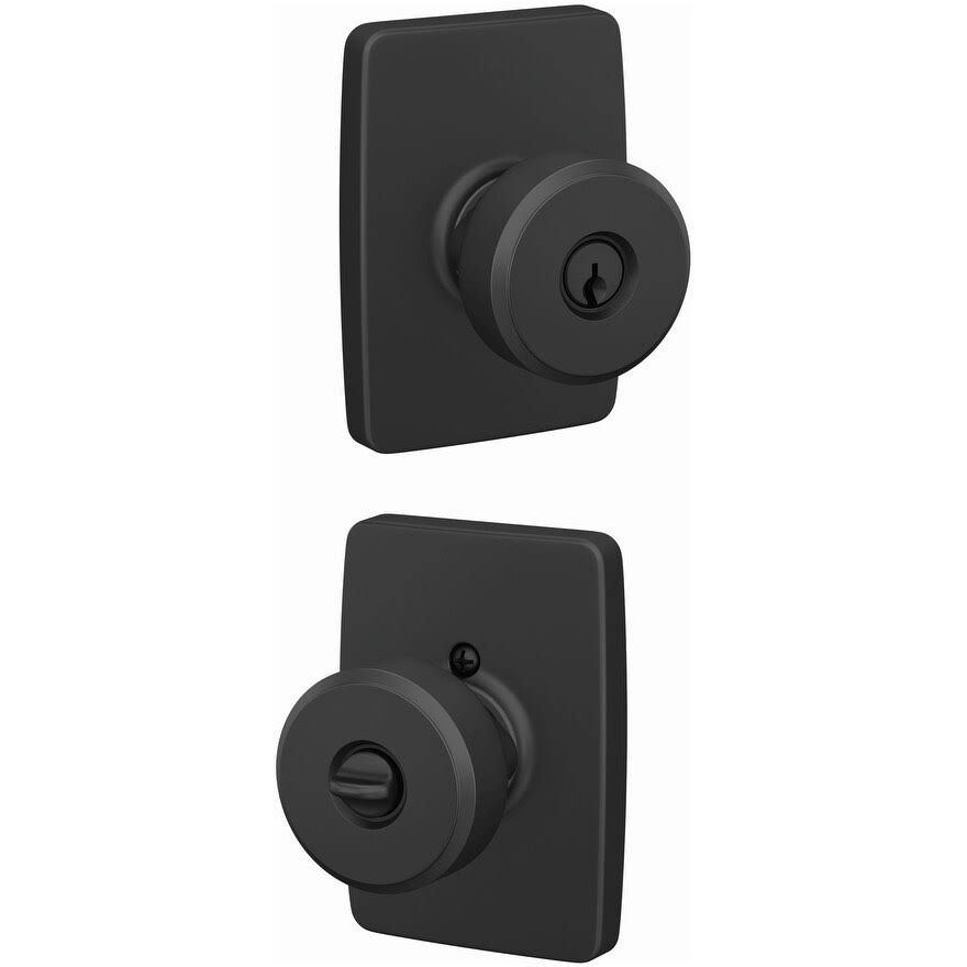 Matte Black Door Lever Set I38404