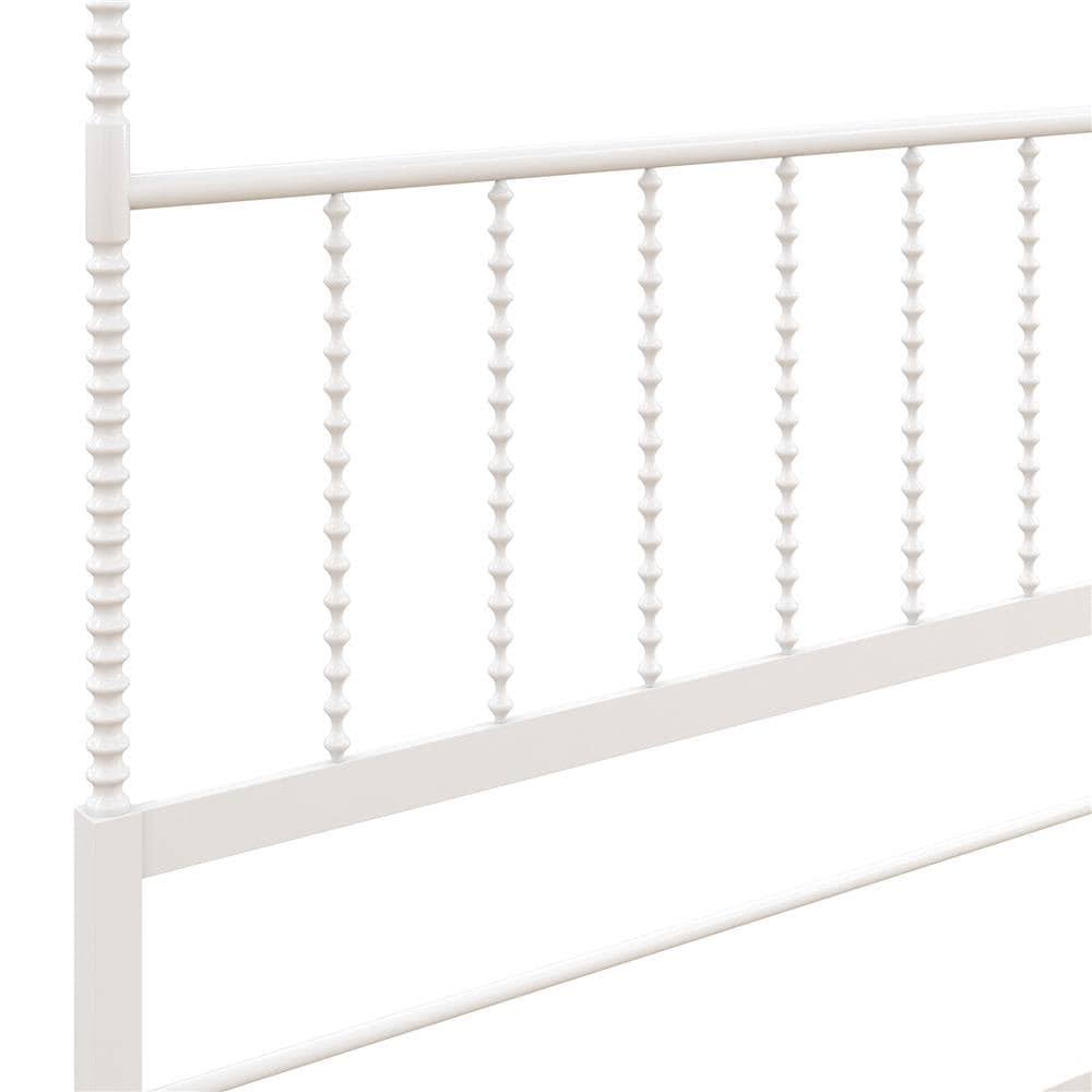 Black Metal Canopy Bed Full F9832