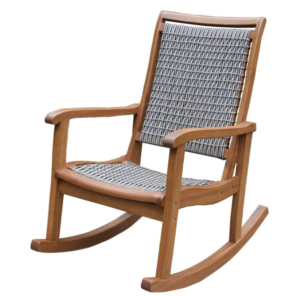 Brown Wicker Rocking Chair P379