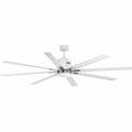 White LED Ceiling Fan with Remote Control and Light Kit T168627