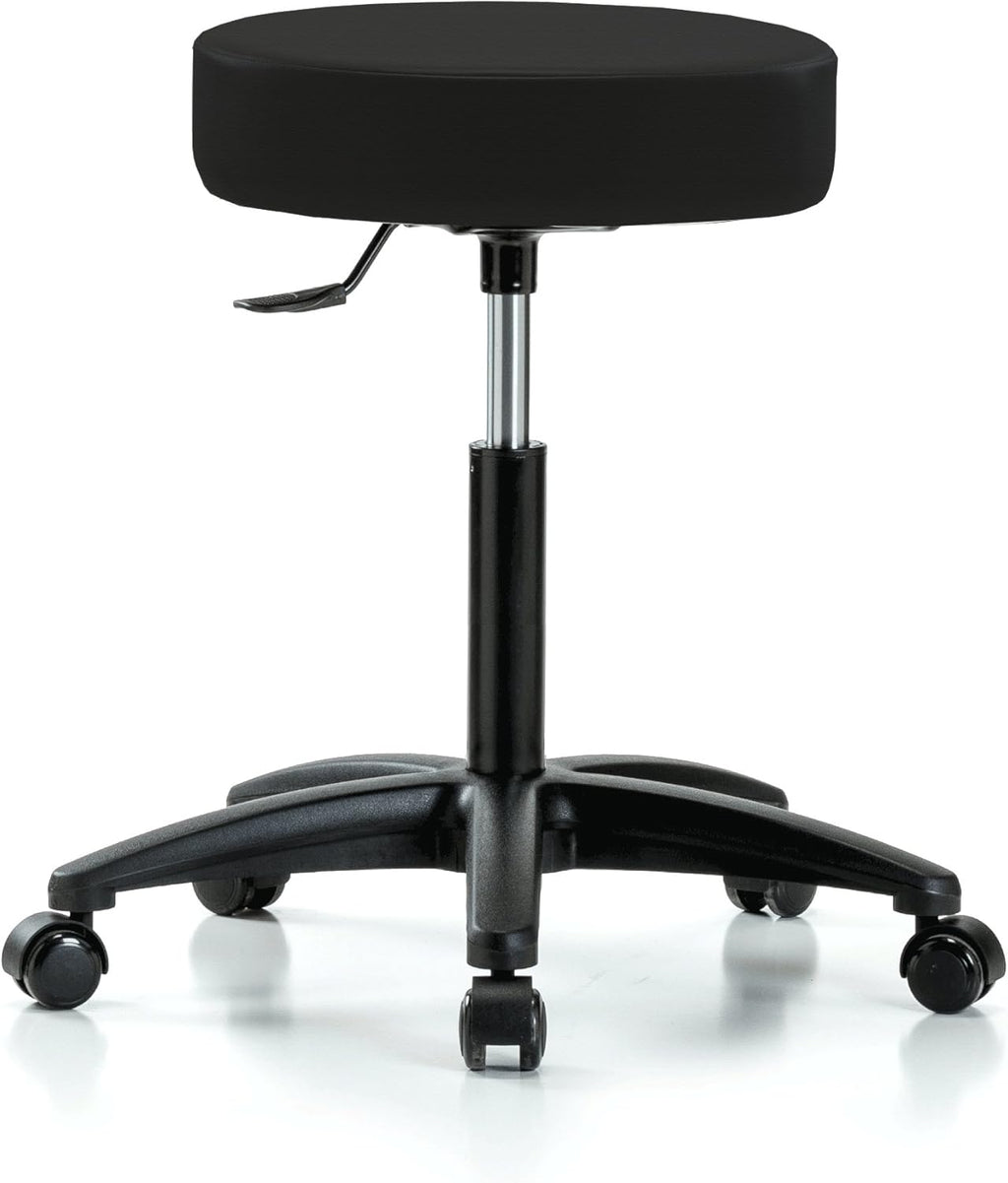 Rolling Swivel Stool with Foot Ring, Counter Height, Cinder Fabric J207082