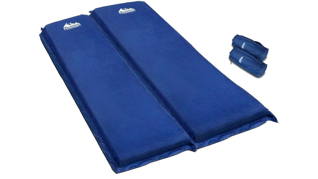 Self Inflating Camping Sleeping Mat Double Navy 10cm Thick Q86407