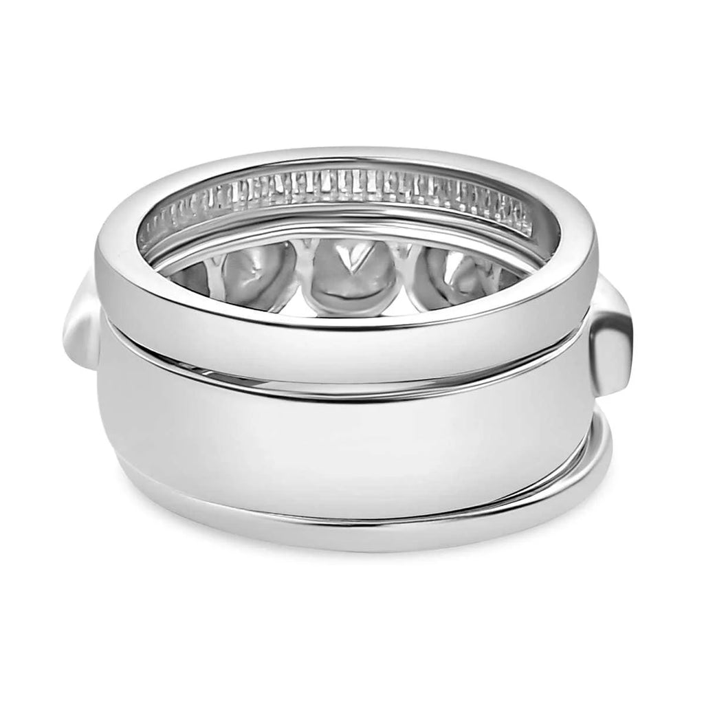 0.8 Ct Diamond Ring 925 Silver Platinum Plated Polki Jewelry Size 10 Q5238