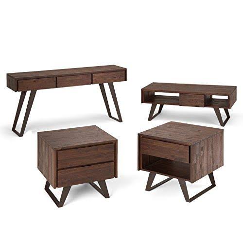 Distressed Charcoal Brown Console Sofa Table Y102