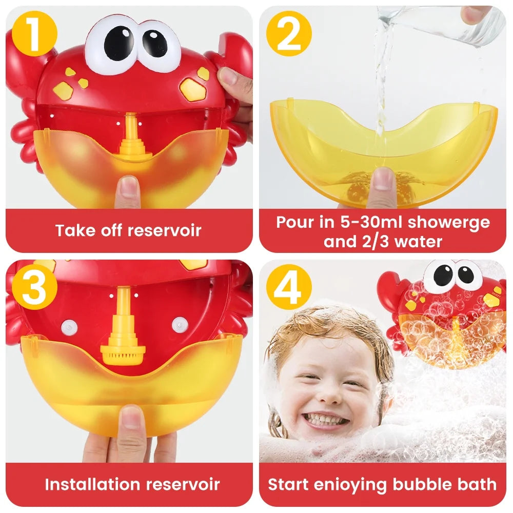 Musical Bubble Crab Bath Shower Toys I99510