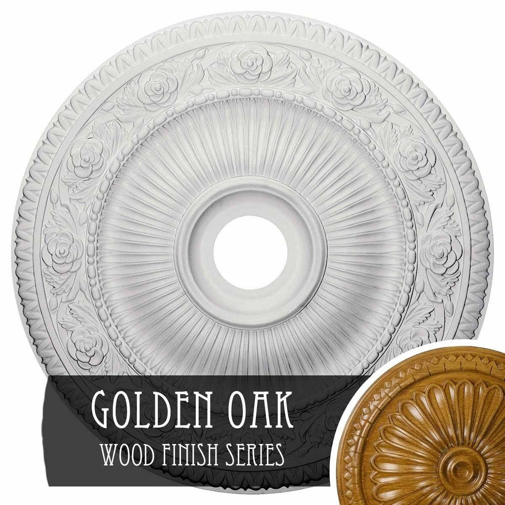 Golden Oak Hand-Painted Ceiling Medallion Y77079