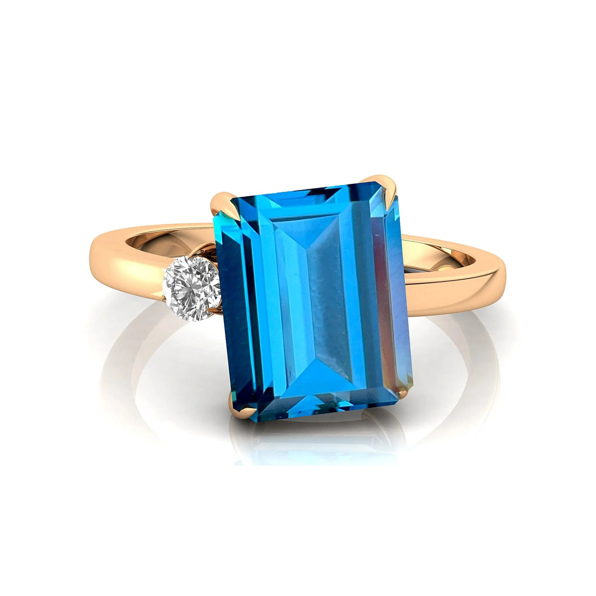 Solid Gold Halo Engagement Ring P1312