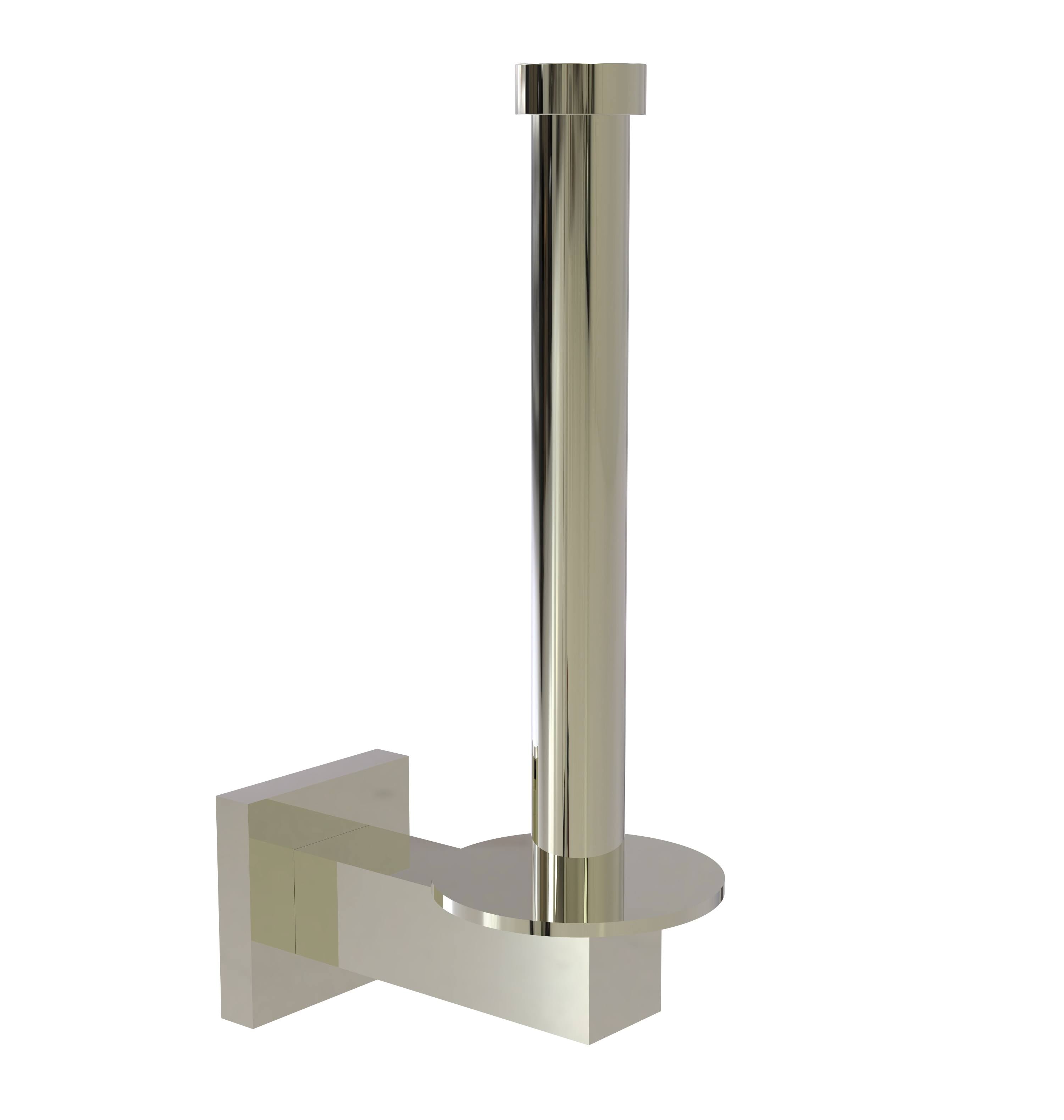 Polished Nickel Upright Toilet Tissue Holder and Reserve Roll Holder I95396