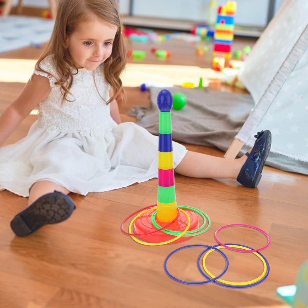 Colorful Plastic Ring Toss Game Set H363043
