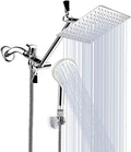 8 Inch Rainfall Handheld Shower Combo with 11 Inch Extension Arm, 9 Settings, Pack of 2 W5847