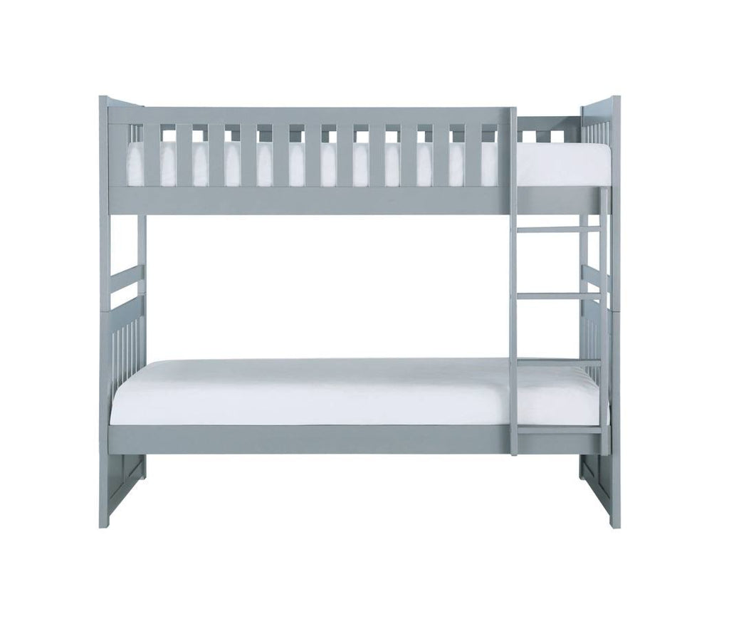Grey Twin Over Twin Bunk Bed G95385