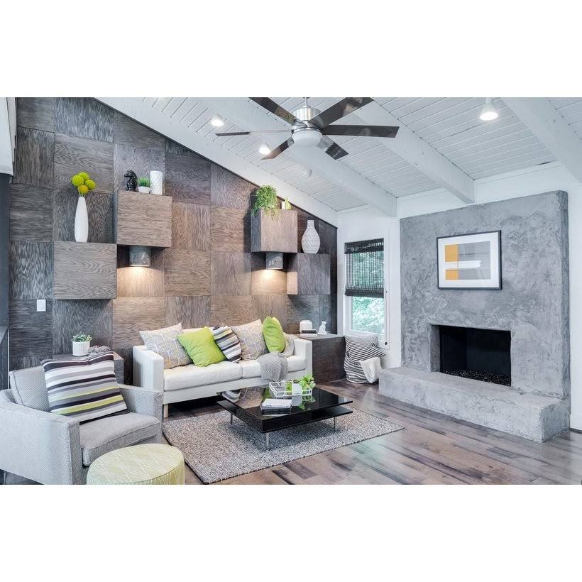 Satin Nickel LED Fan Light J188023