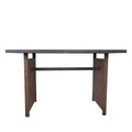 Brown Metal and PE Wicker Patio Dinner Table B525