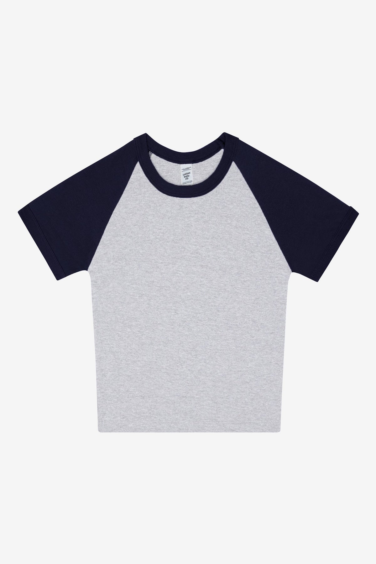 43077 - Baby Rib Short Sleeve Cropped Raglan