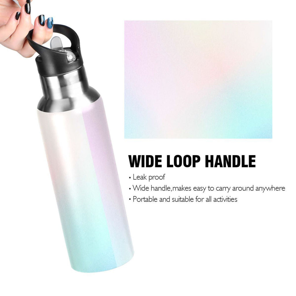 20 OZ Stainless Steel Vacuum Insulated Water Bottle with Straw Lid H65702
