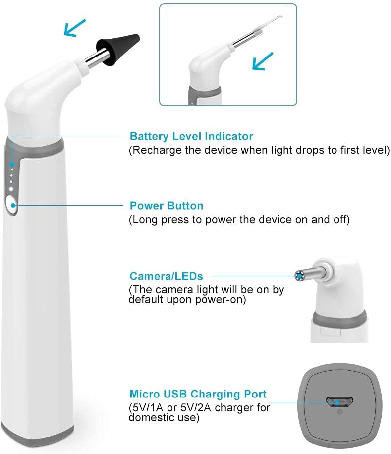 3.9mm Ultra-Thin WiFi Ear Scope Camera with 6 LED Lights B1367