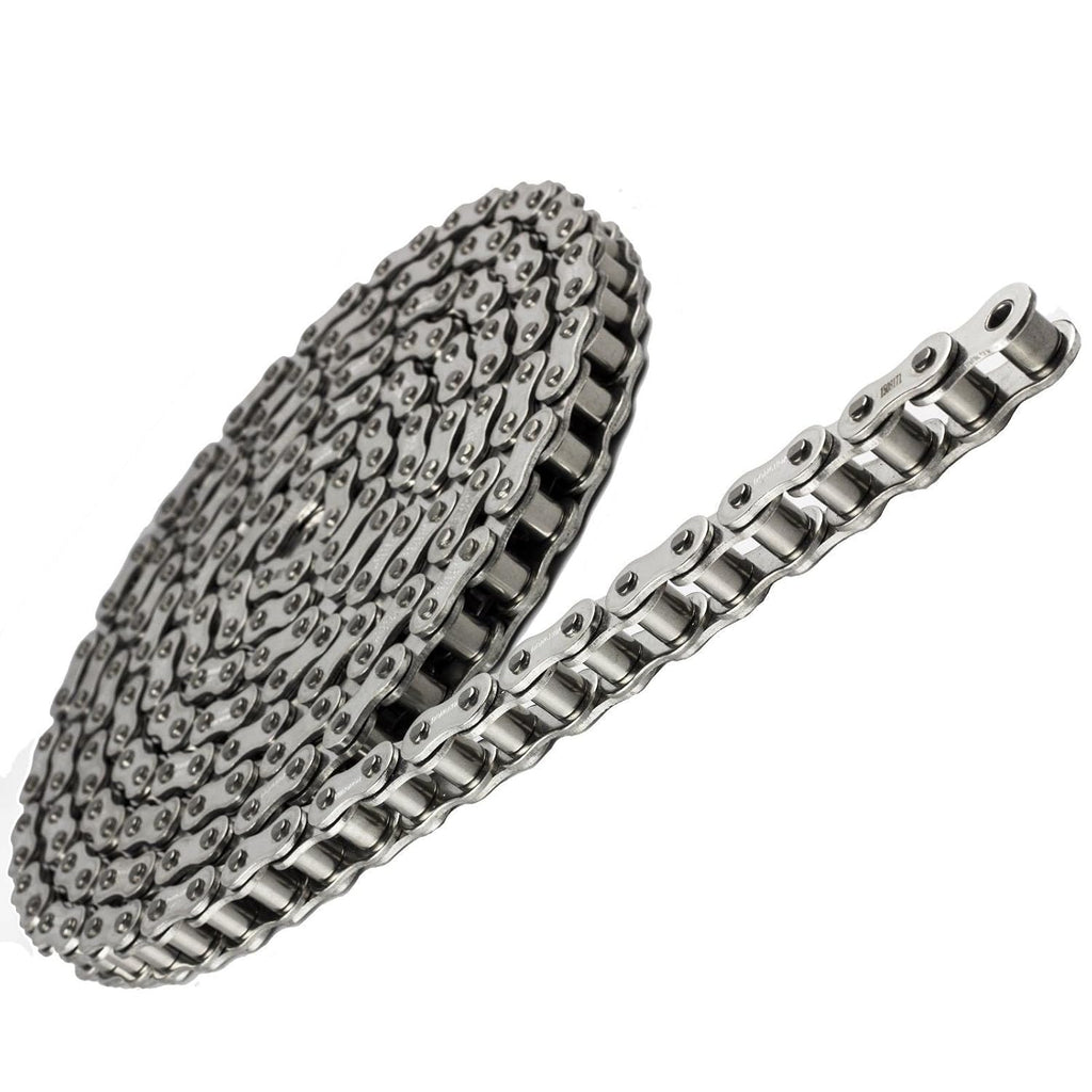80 SS Stainless Steel Roller Chain 10 Feet with 1 Connecting Link L8283
