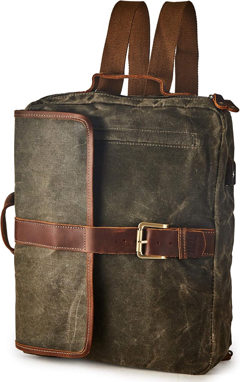Heavy Duty Waxed Canvas Vintage Backpack H866180