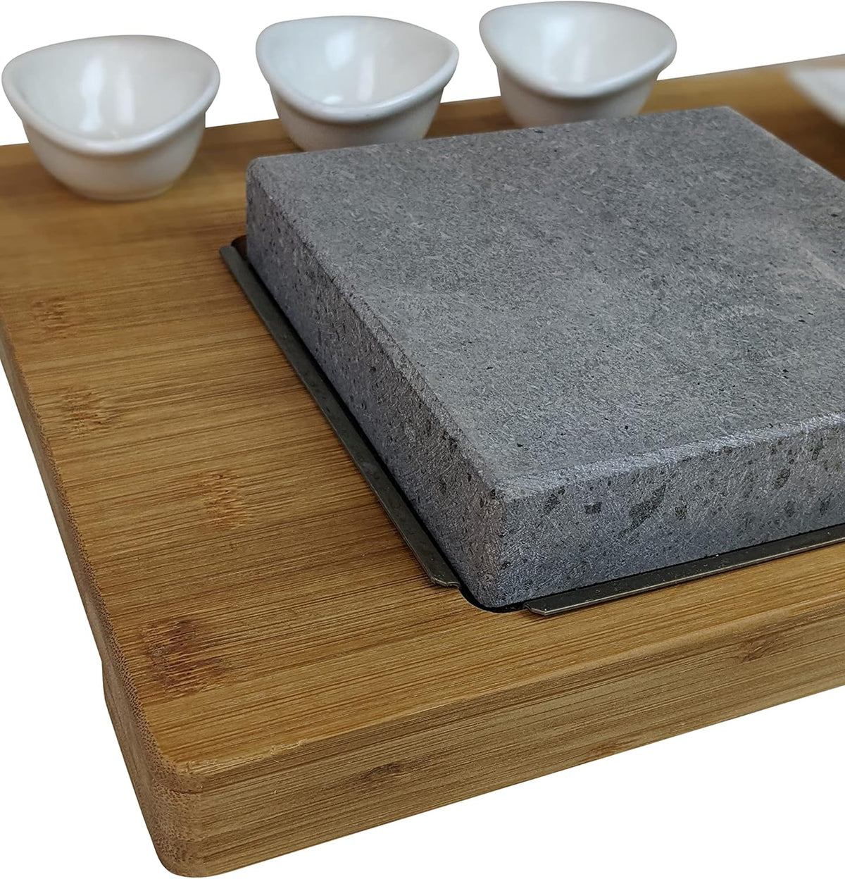 Black Rock Grill Steak On The Stone Set, Hot Rock Grill Table Top Lava Cooking Stone L1137