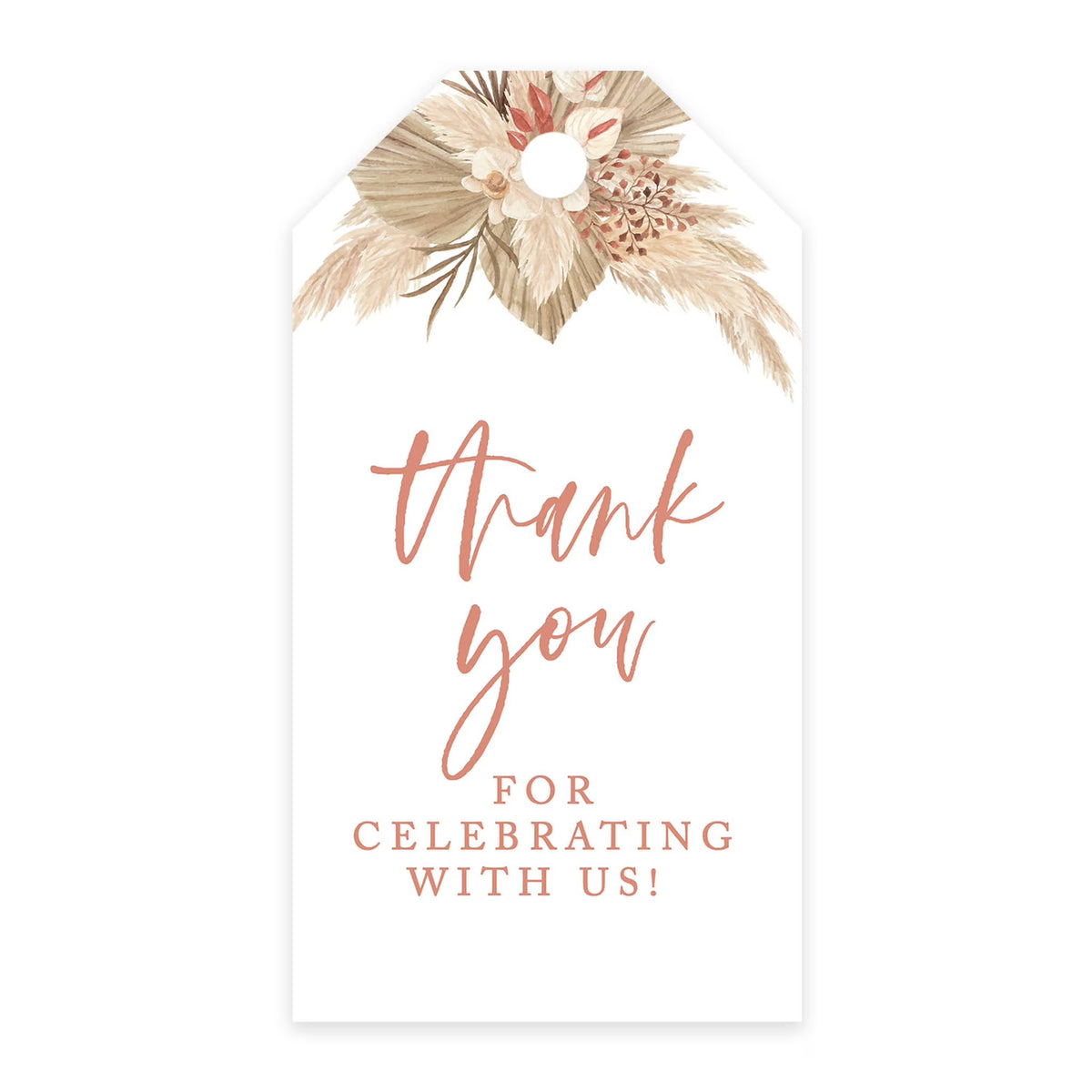 Boho Dried Palm Leaves Cardstock Tags with Bakers 100-Pk H636