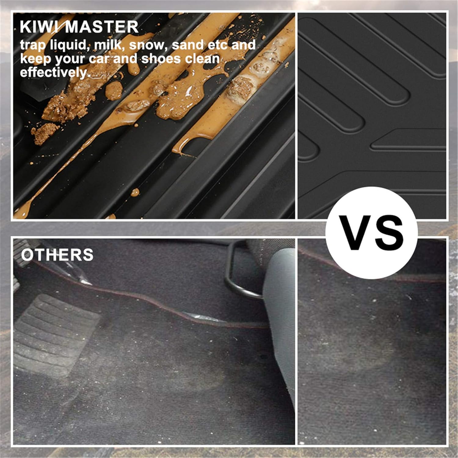 Black TPE All Weather Floor Mats for Ford Escape U600