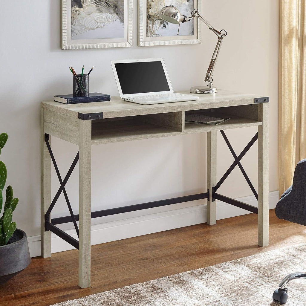 Grey Wash Metal Writing Desk H8116