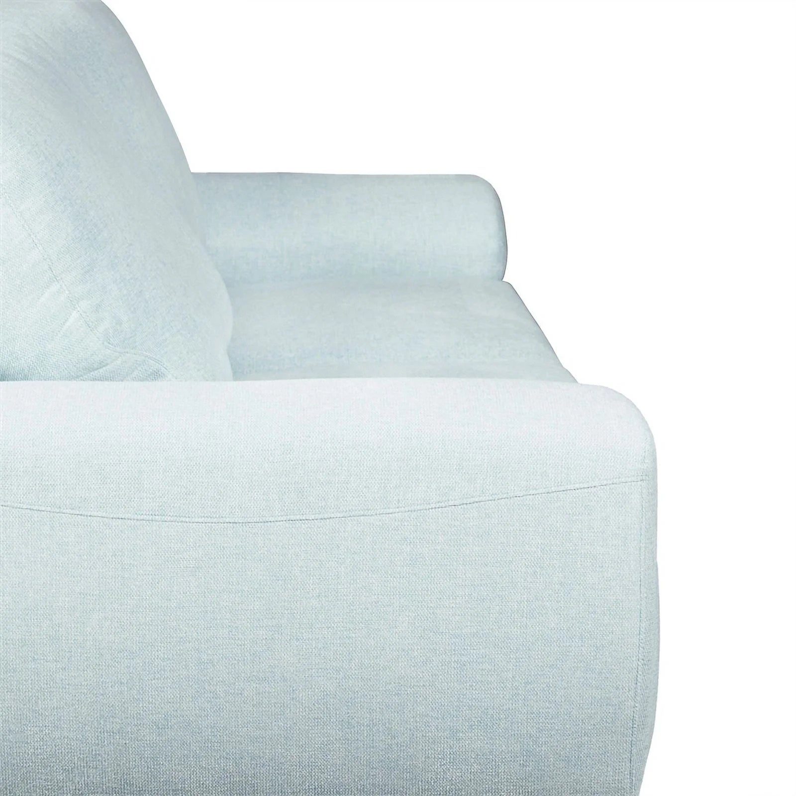 Light Blue Fabric Upholstered Wooden Sofa Q463138