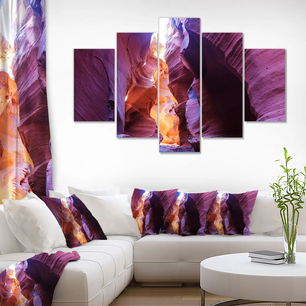 Sandstone Layer in Antelope Canyon Photography on Wrapped Canvas, 3 Panels N7979