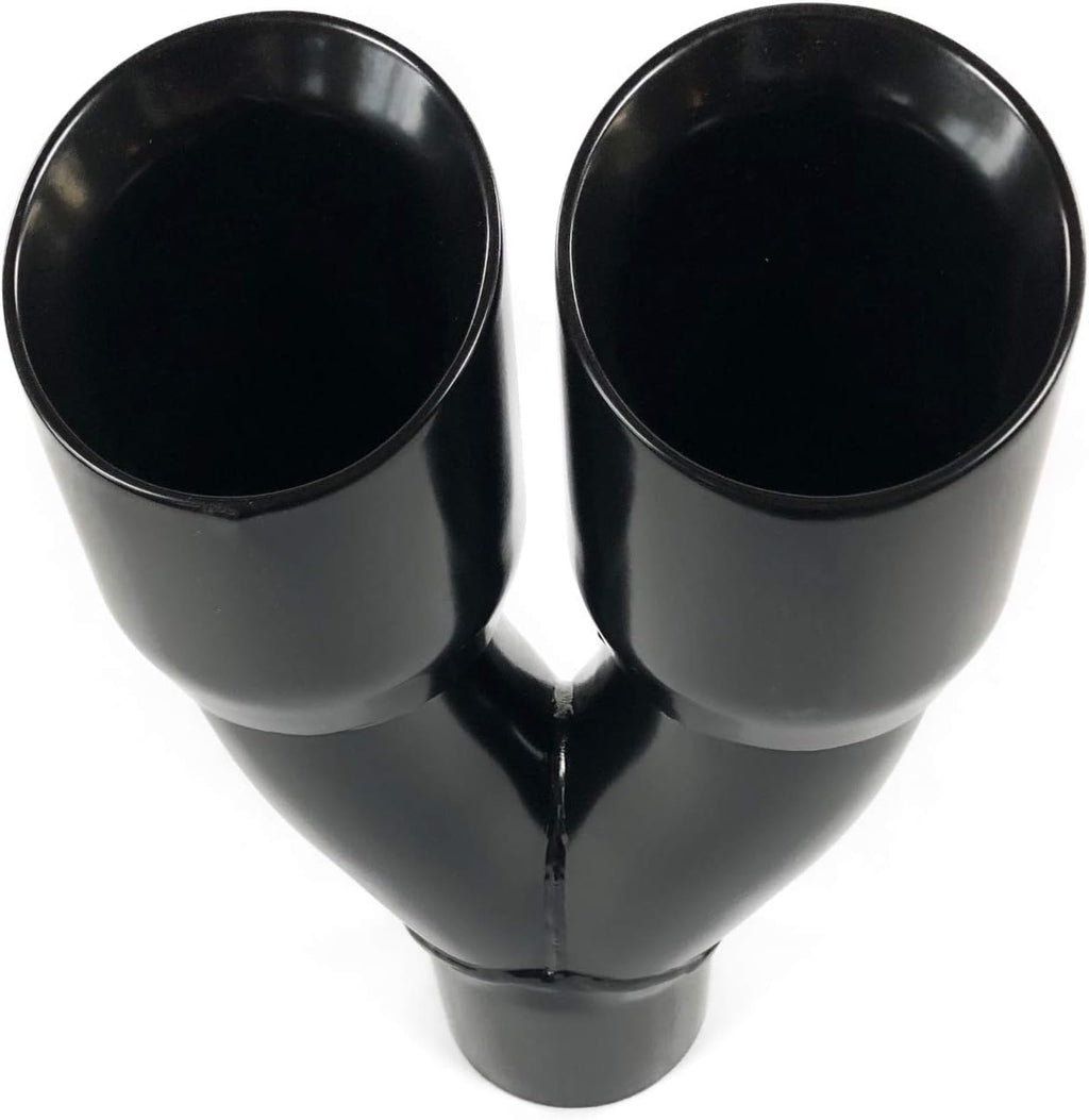 Black Stainless Steel Double Wall Exhaust Tip Pack of 2 P490