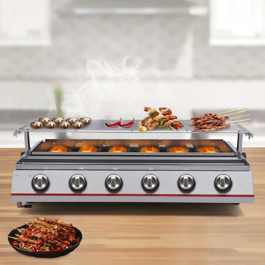 6 Burner LPG Gas Grill Griddle D46120