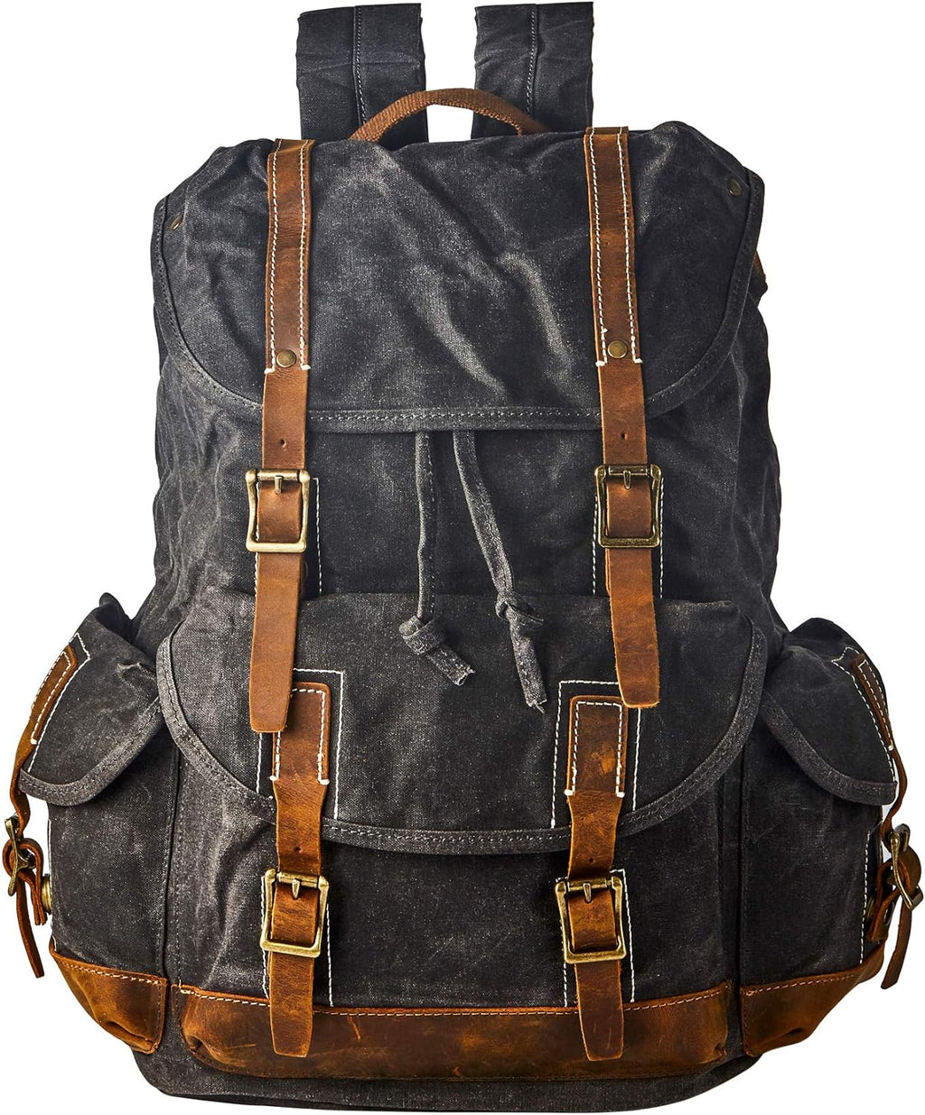 Heavy Duty Waxed Canvas Vintage Backpack H866180