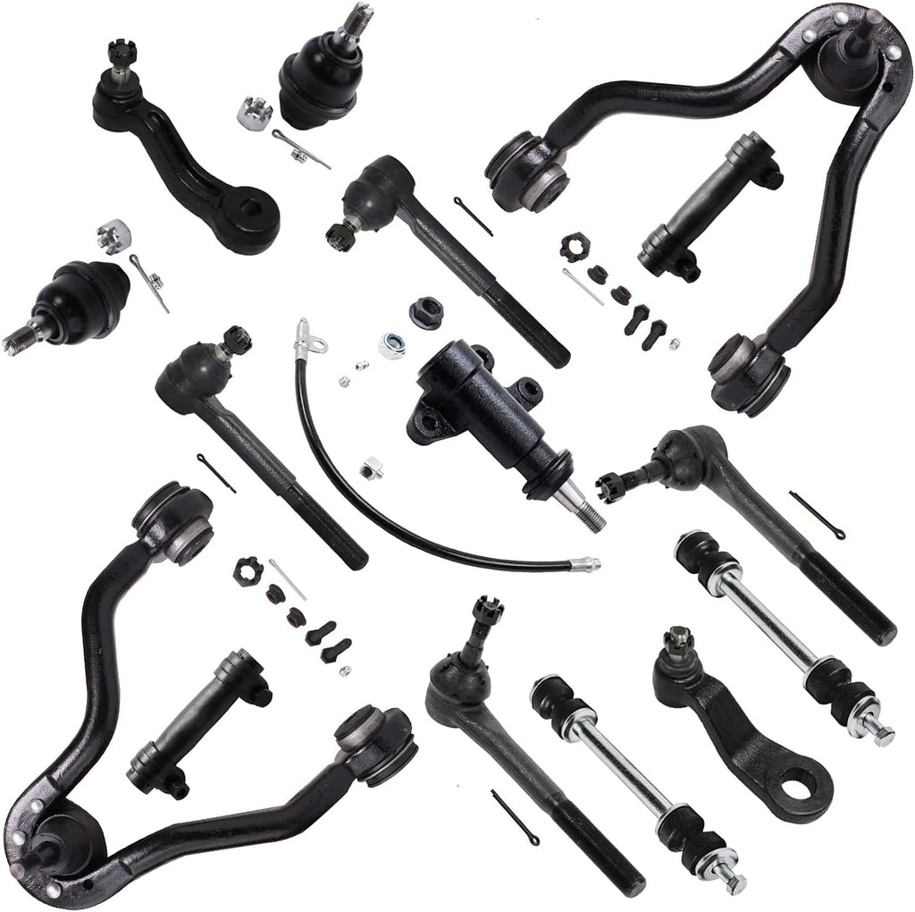 4WD Front Upper Control Arms w/Ball Joints Suspension Kit 15pc Set L74516
