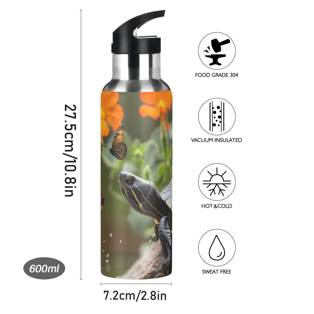 Insulated Stainless Steel Water Bottle with Straw Lid, 20 oz A364