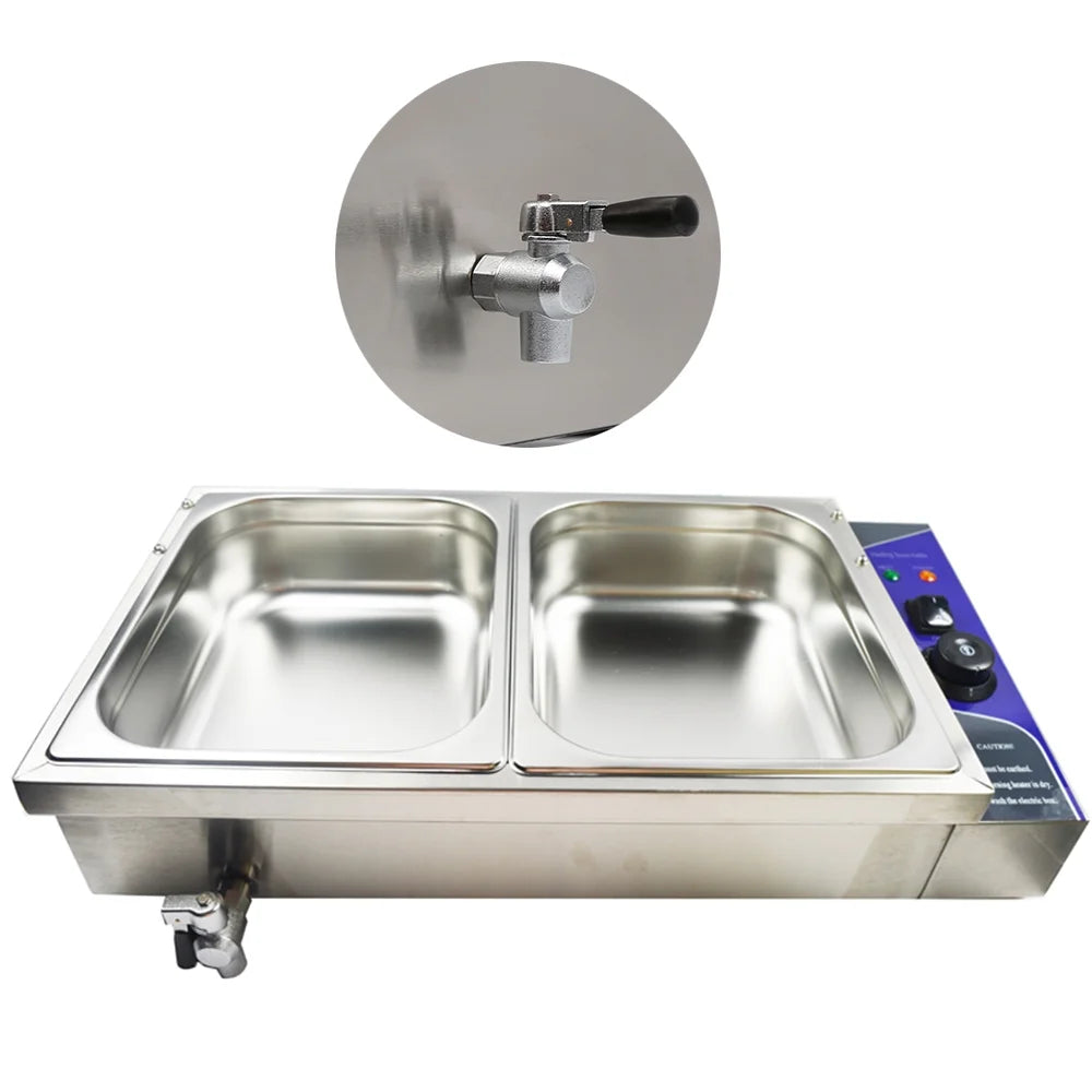 Commercial Food Warmer Stainless Steel 2-Pot Electric Steam Table X32932
