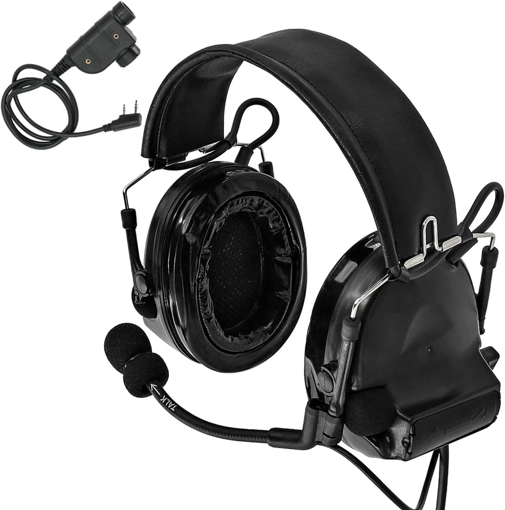 Tactical Headset with Microphone Gel Ear Pads (Green) J770